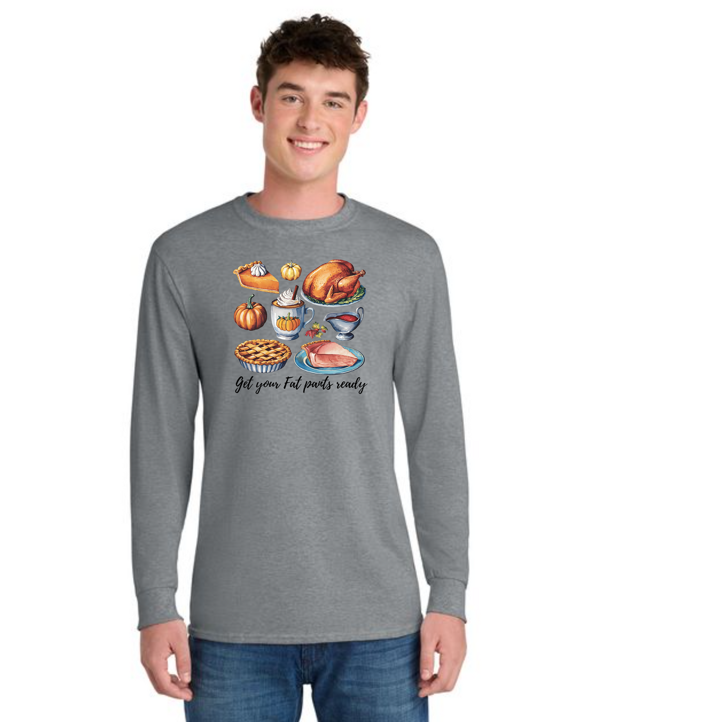 THANKSGIVING PC54LS Port & Company® Long Sleeve Core Cotton Tee 28