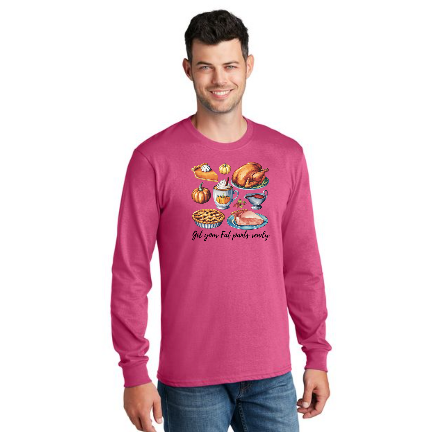 THANKSGIVING PC54LS Port & Company® Long Sleeve Core Cotton Tee 28