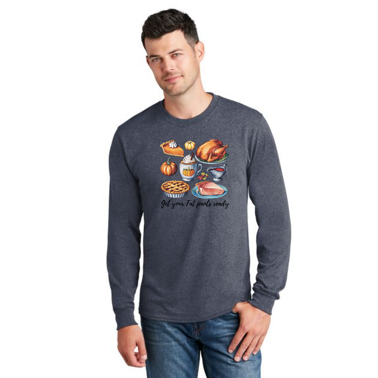 THANKSGIVING PC54LS Port & Company® Long Sleeve Core Cotton Tee 28