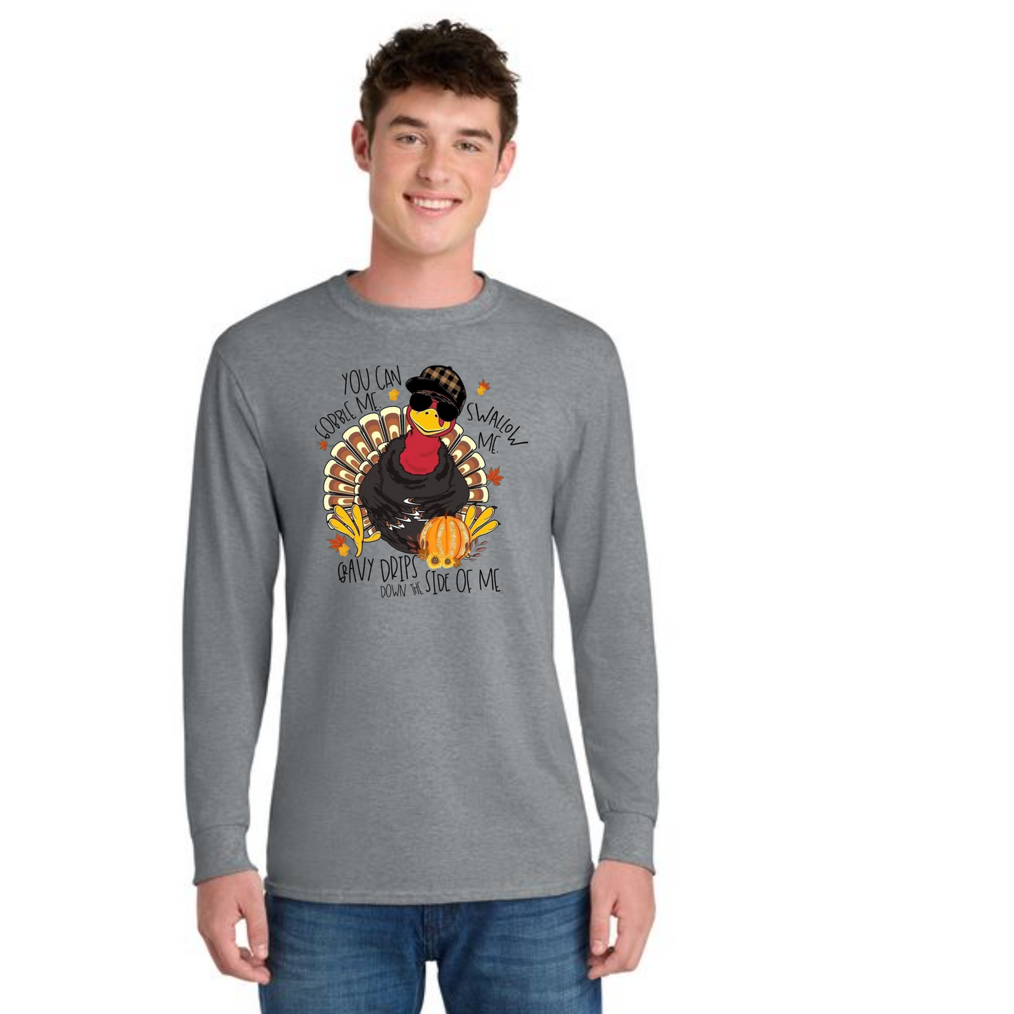 THANKSGIVING PC54LS Port & Company® Long Sleeve Core Cotton Tee 30