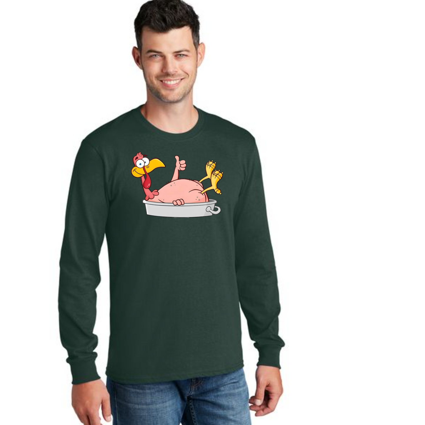 THANKSGIVING PC54LS Port & Company® Long Sleeve Core Cotton Tee 31