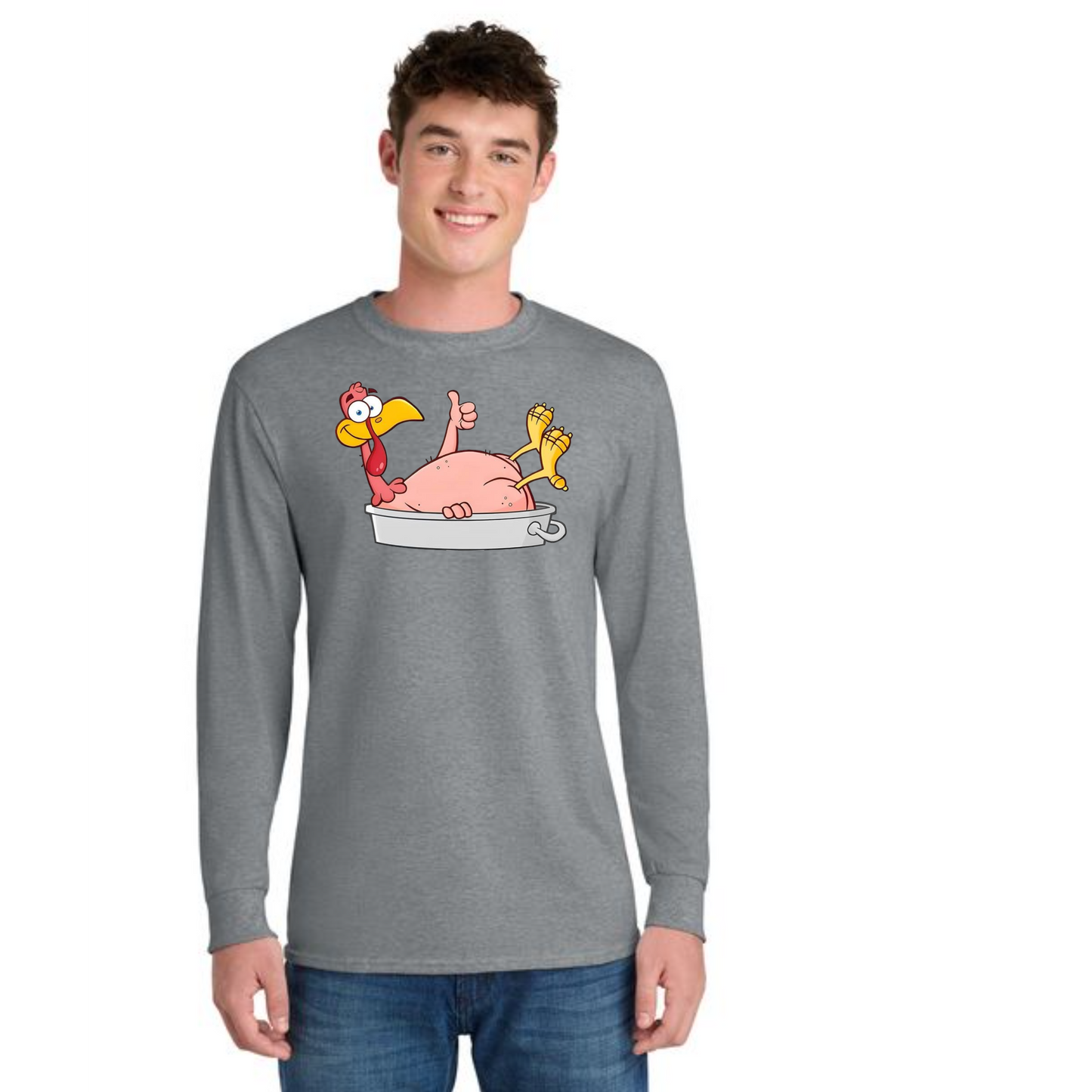 THANKSGIVING PC54LS Port & Company® Long Sleeve Core Cotton Tee 31