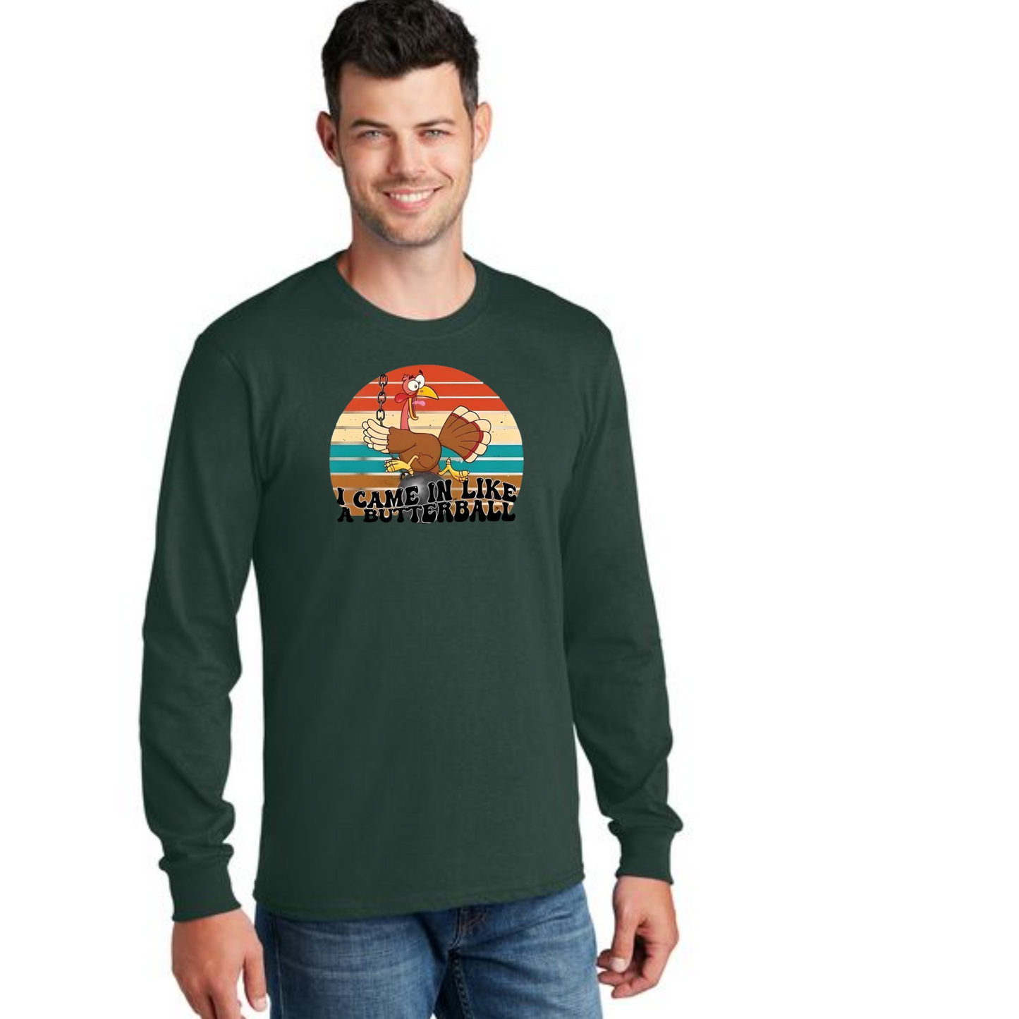 THANKSGIVING PC54LS Port & Company® Long Sleeve Core Cotton Tee 33