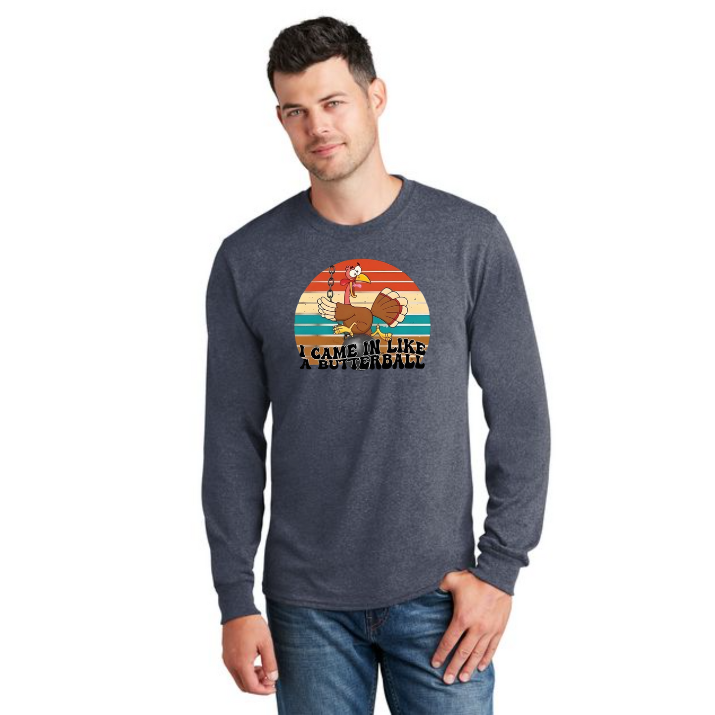 THANKSGIVING PC54LS Port & Company® Long Sleeve Core Cotton Tee 33