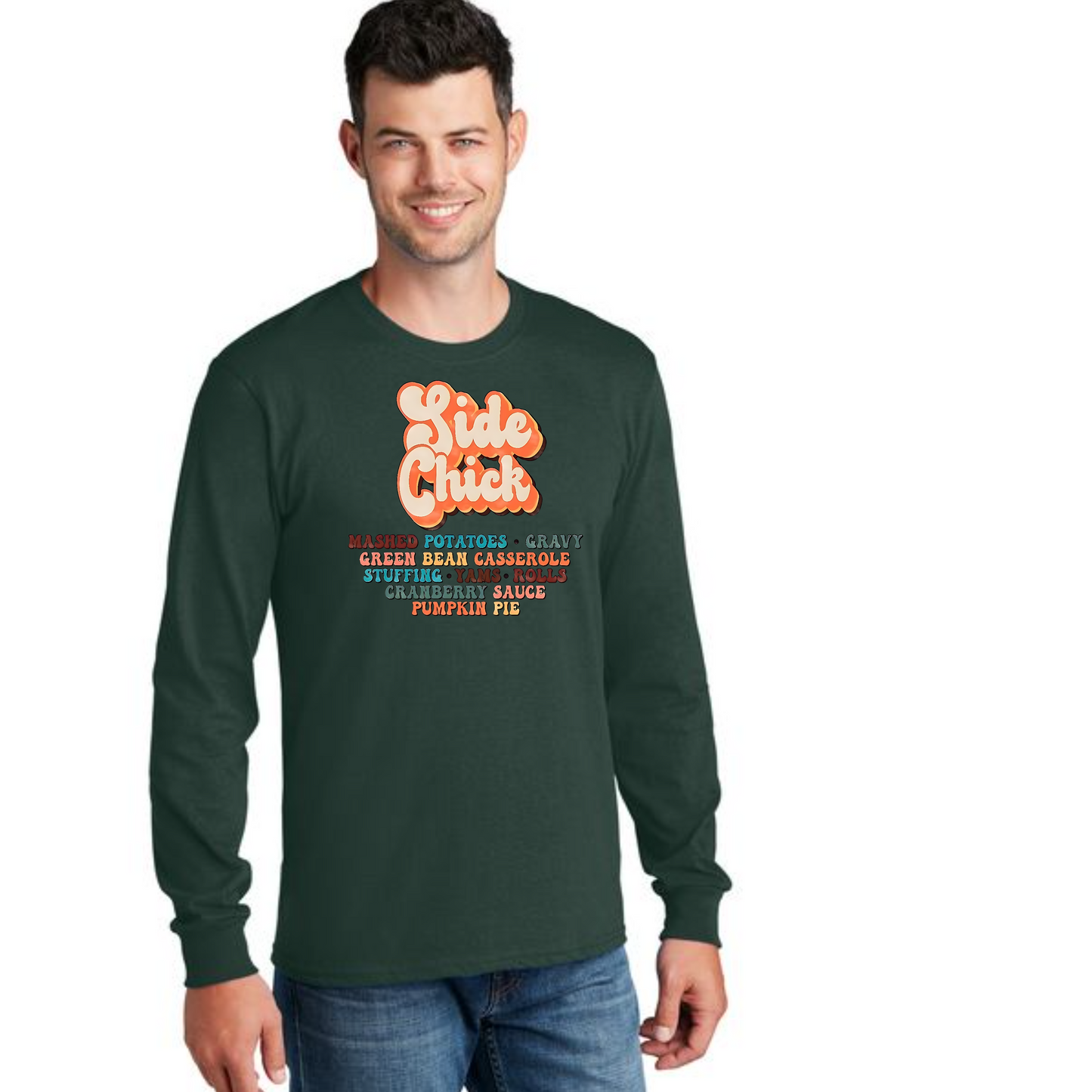 THANKSGIVING PC54LS Port & Company® Long Sleeve Core Cotton Tee 34