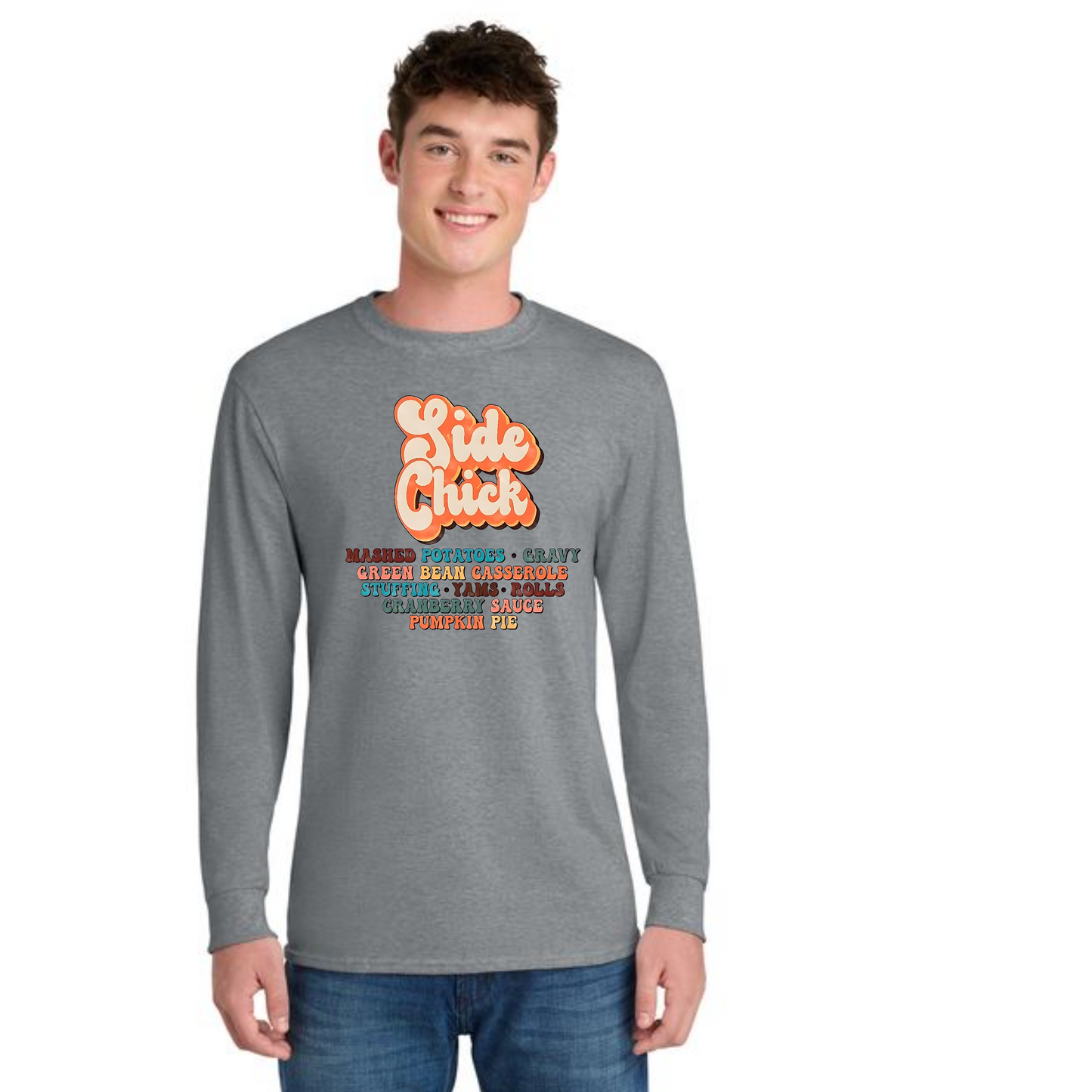 THANKSGIVING PC54LS Port & Company® Long Sleeve Core Cotton Tee 34