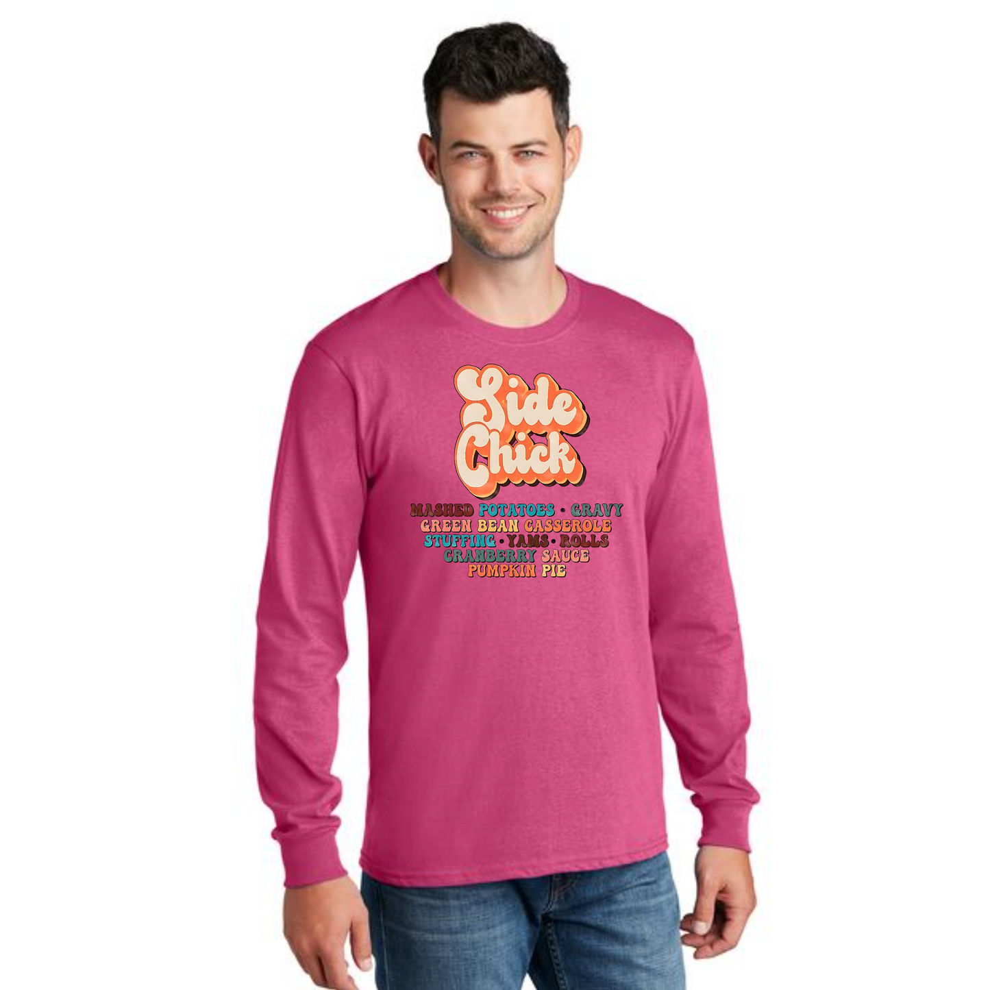 THANKSGIVING PC54LS Port & Company® Long Sleeve Core Cotton Tee 34