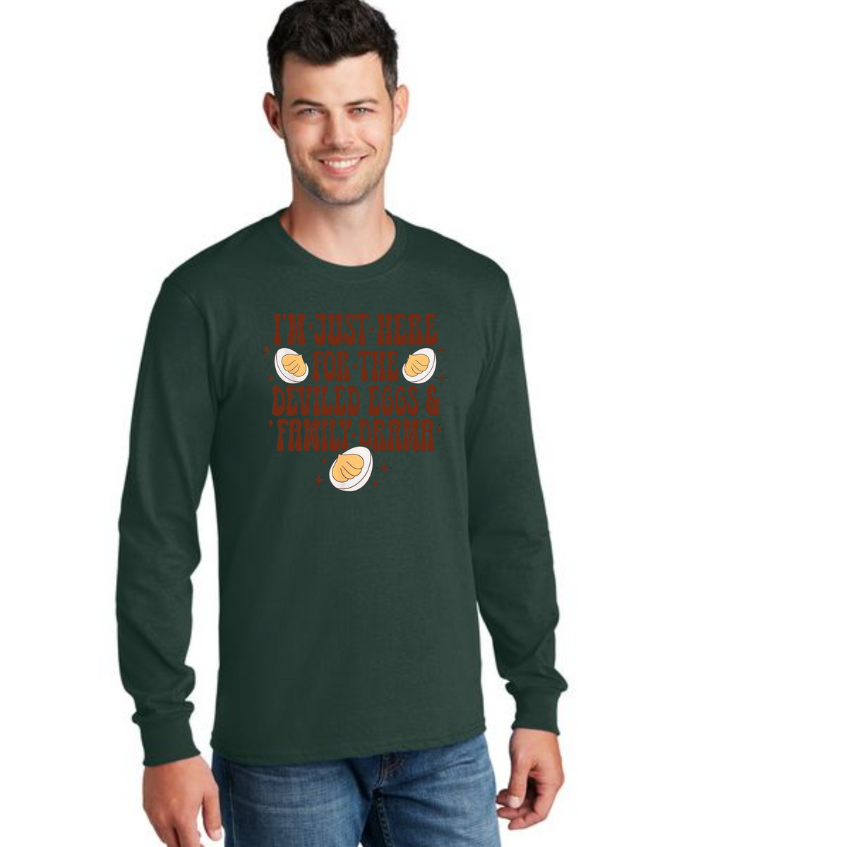 THANKSGIVING PC54LS Port & Company® Long Sleeve Core Cotton Tee 35
