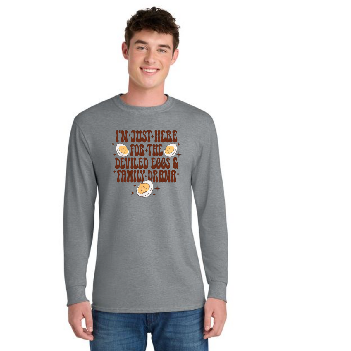 THANKSGIVING PC54LS Port & Company® Long Sleeve Core Cotton Tee 35