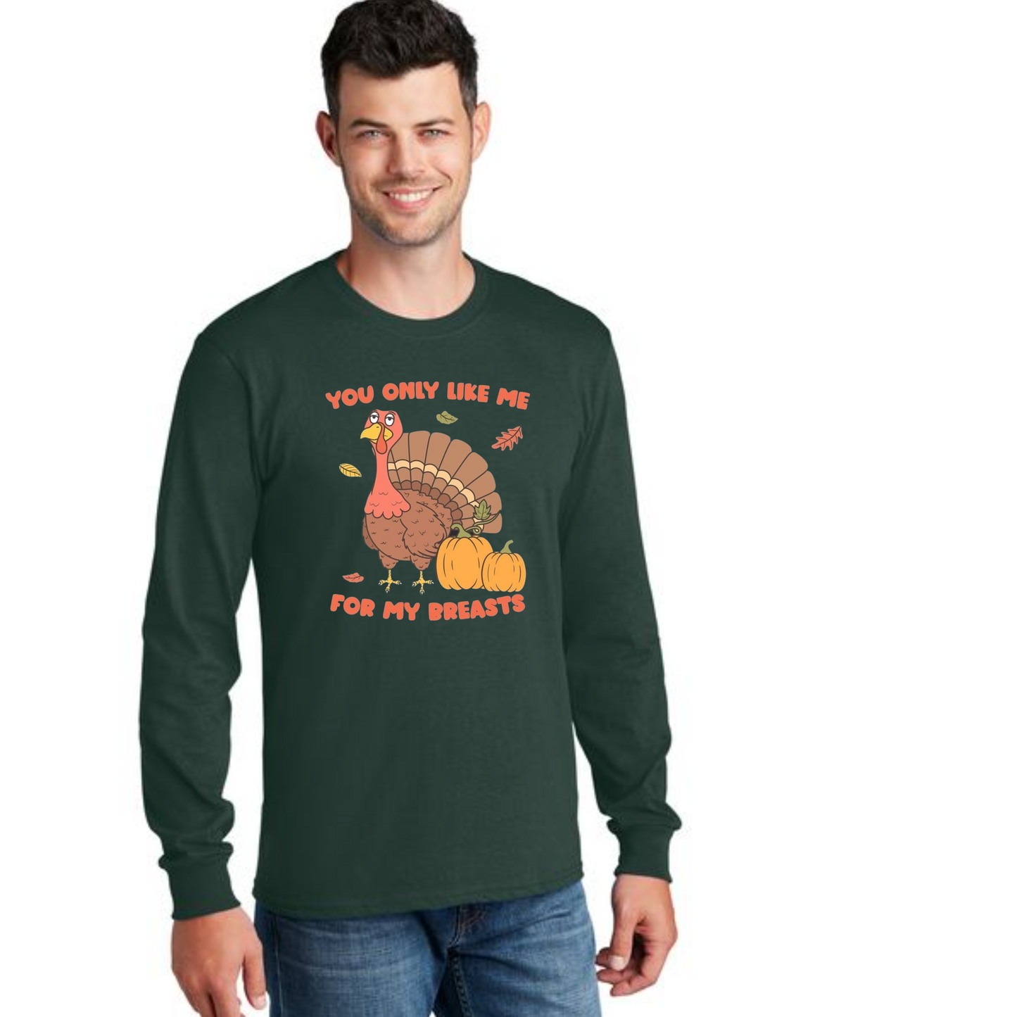 THANKSGIVING PC54LS Port & Company® Long Sleeve Core Cotton Tee 37