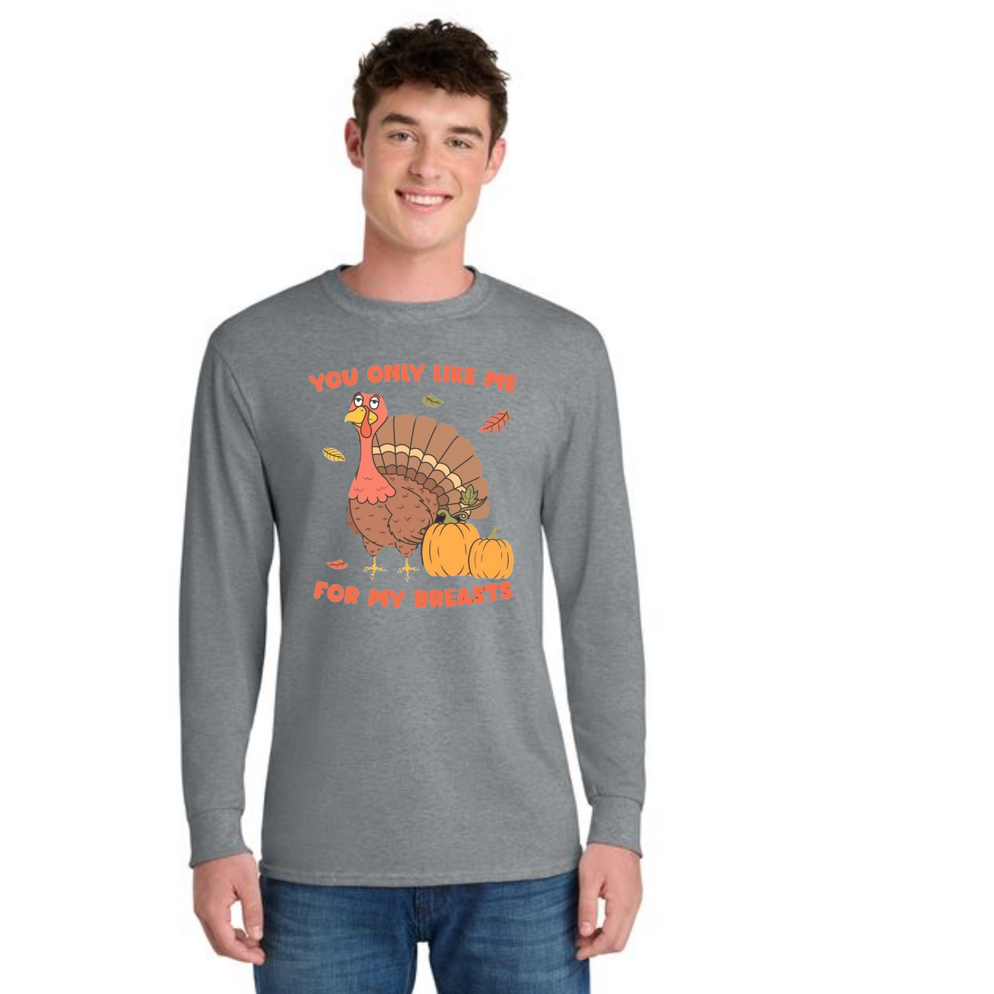 THANKSGIVING PC54LS Port & Company® Long Sleeve Core Cotton Tee 37