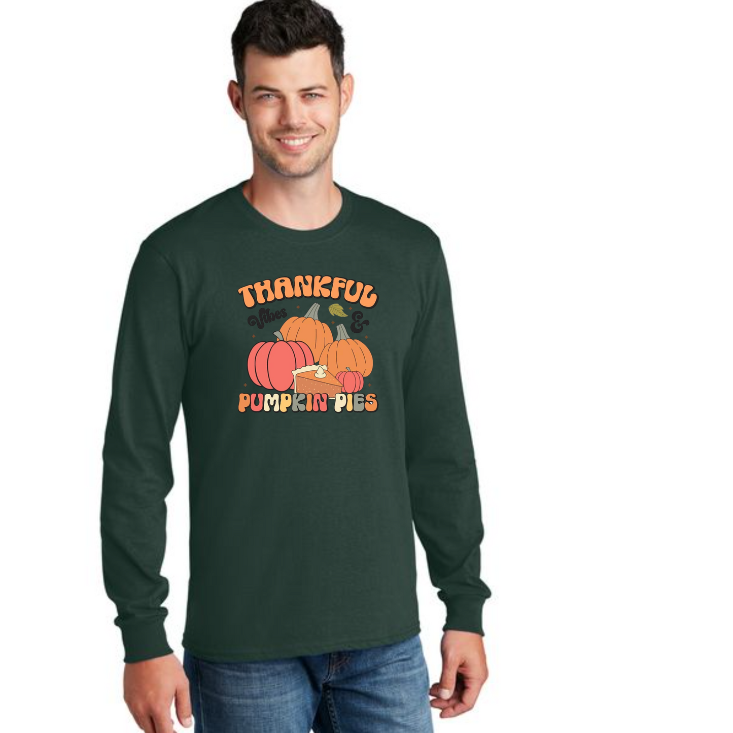 THANKSGIVING PC54LS Port & Company® Long Sleeve Core Cotton Tee 38