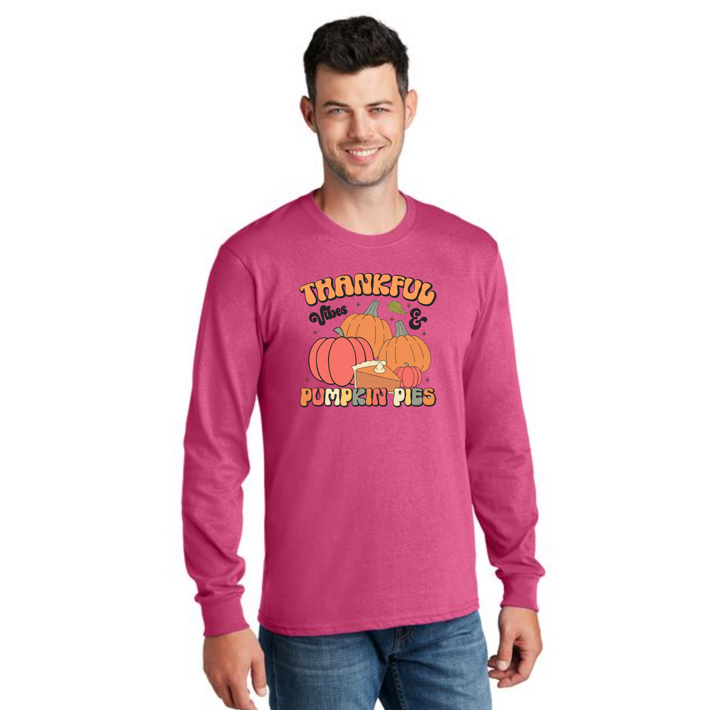 THANKSGIVING PC54LS Port & Company® Long Sleeve Core Cotton Tee 38