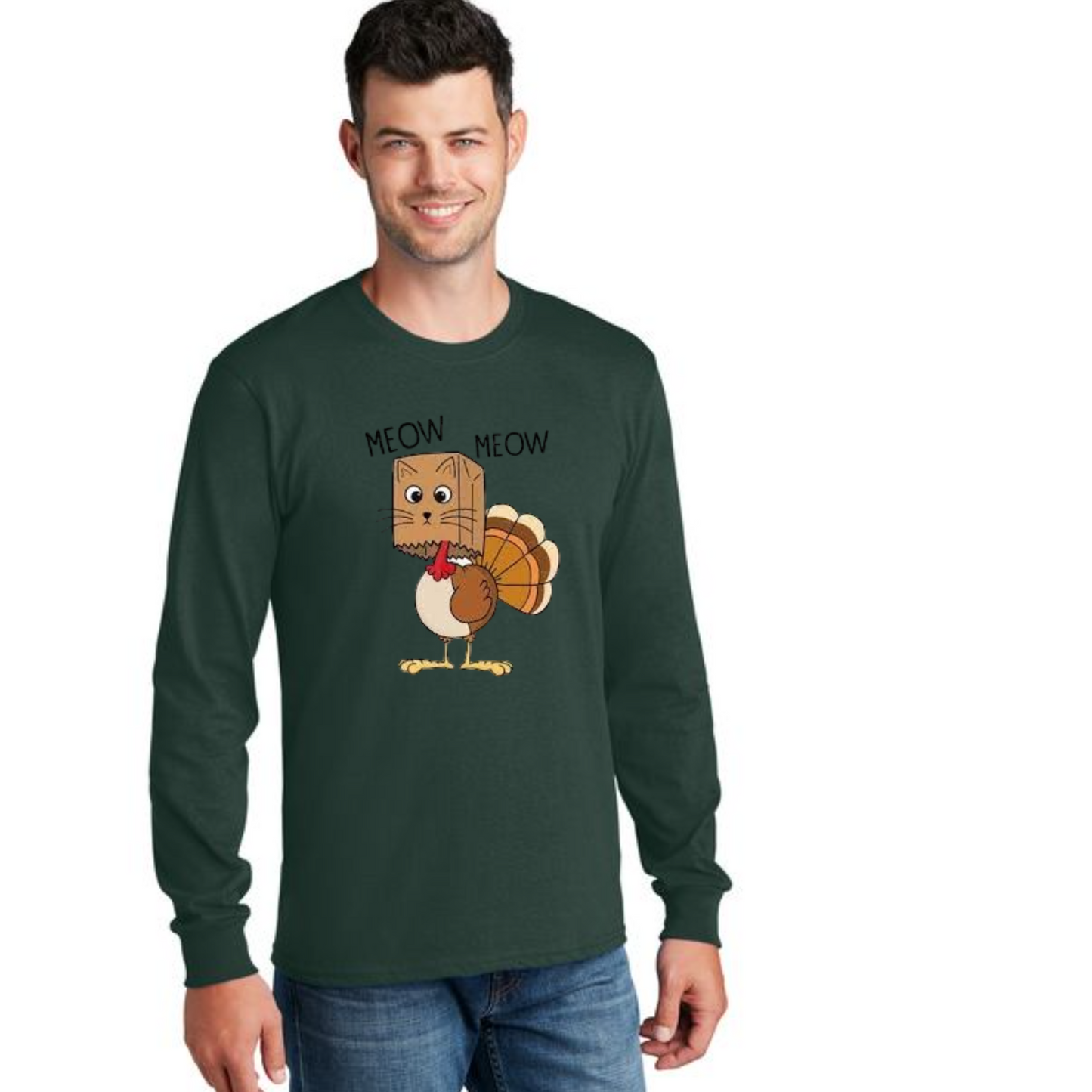 THANKSGIVING PC54LS Port & Company® Long Sleeve Core Cotton Tee 45