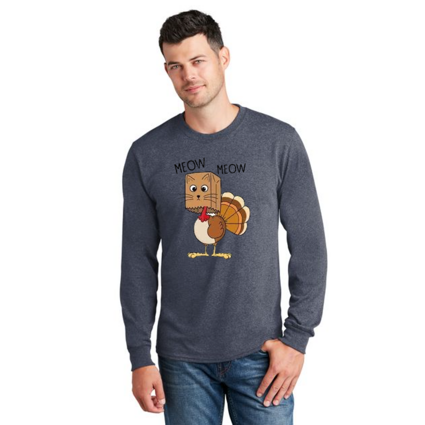 THANKSGIVING PC54LS Port & Company® Long Sleeve Core Cotton Tee 45