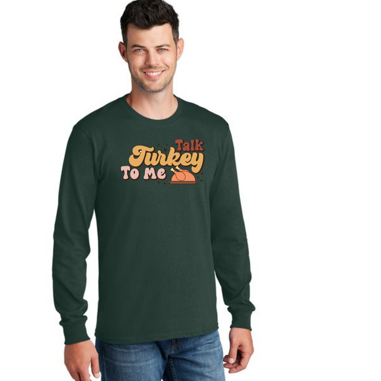 THANKSGIVING PC54LS Port & Company® Long Sleeve Core Cotton Tee 46