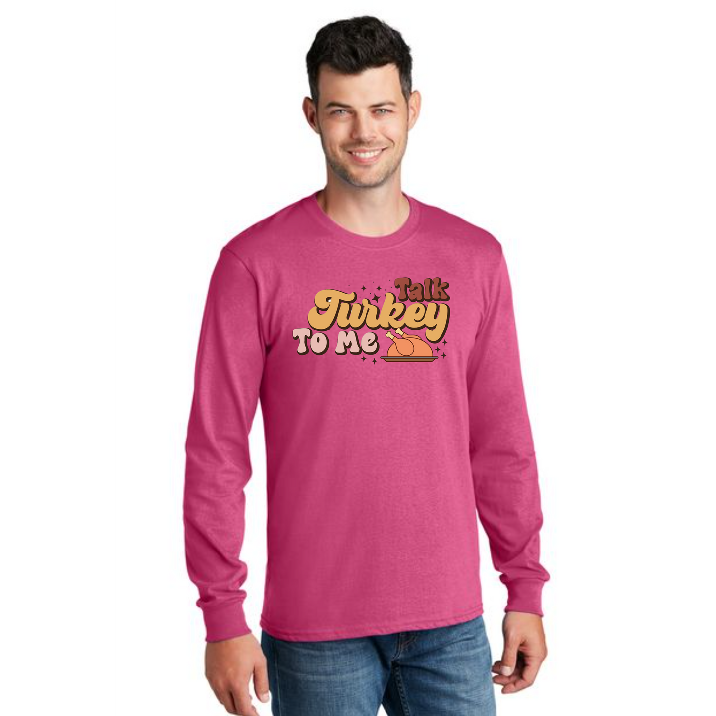 THANKSGIVING PC54LS Port & Company® Long Sleeve Core Cotton Tee 46