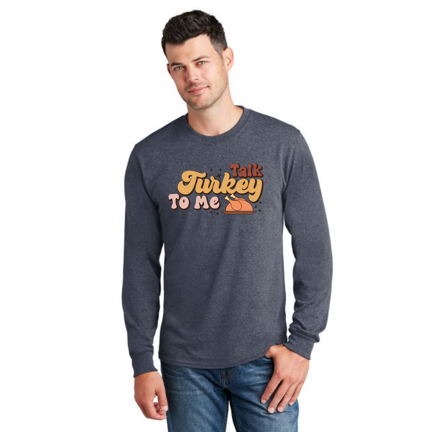 THANKSGIVING PC54LS Port & Company® Long Sleeve Core Cotton Tee 46