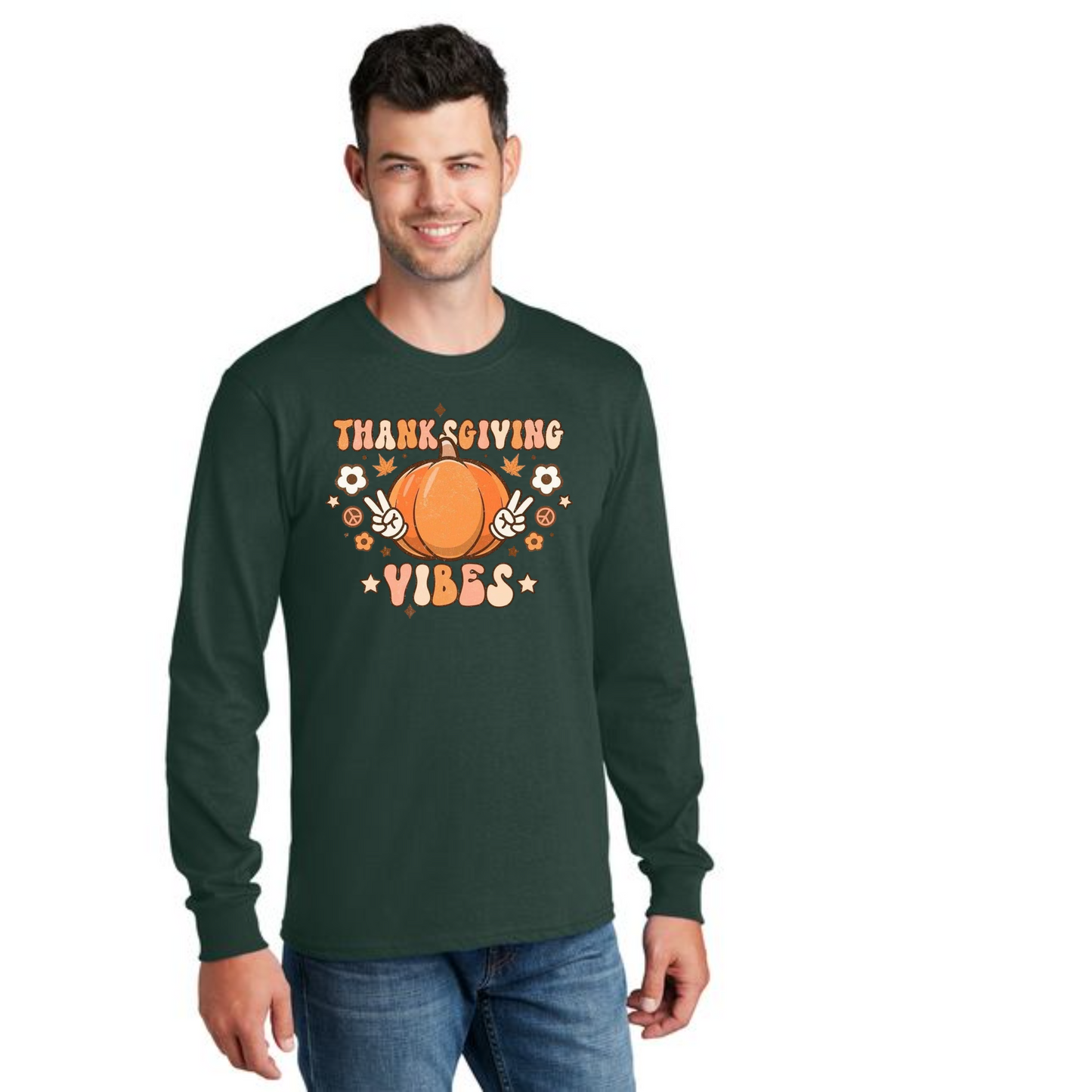 THANKSGIVING PC54LS Port & Company® Long Sleeve Core Cotton Tee 48
