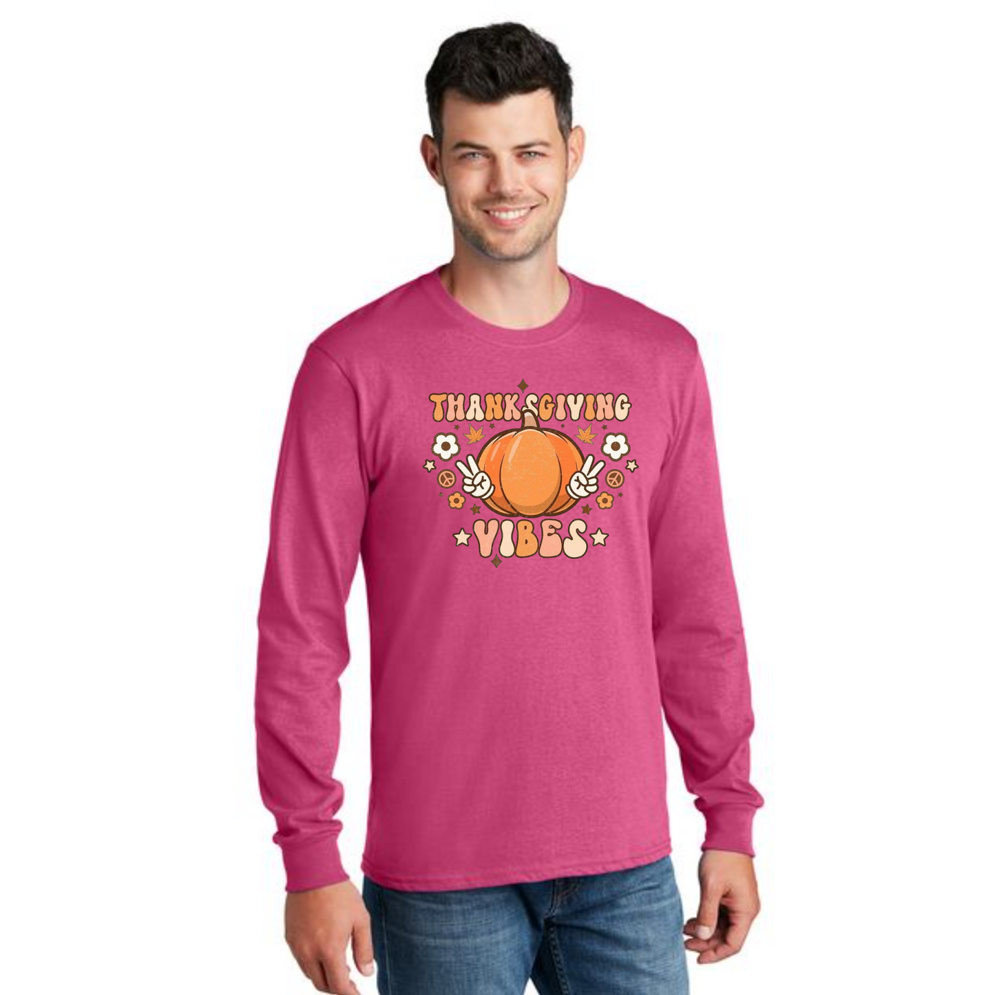 THANKSGIVING PC54LS Port & Company® Long Sleeve Core Cotton Tee 48