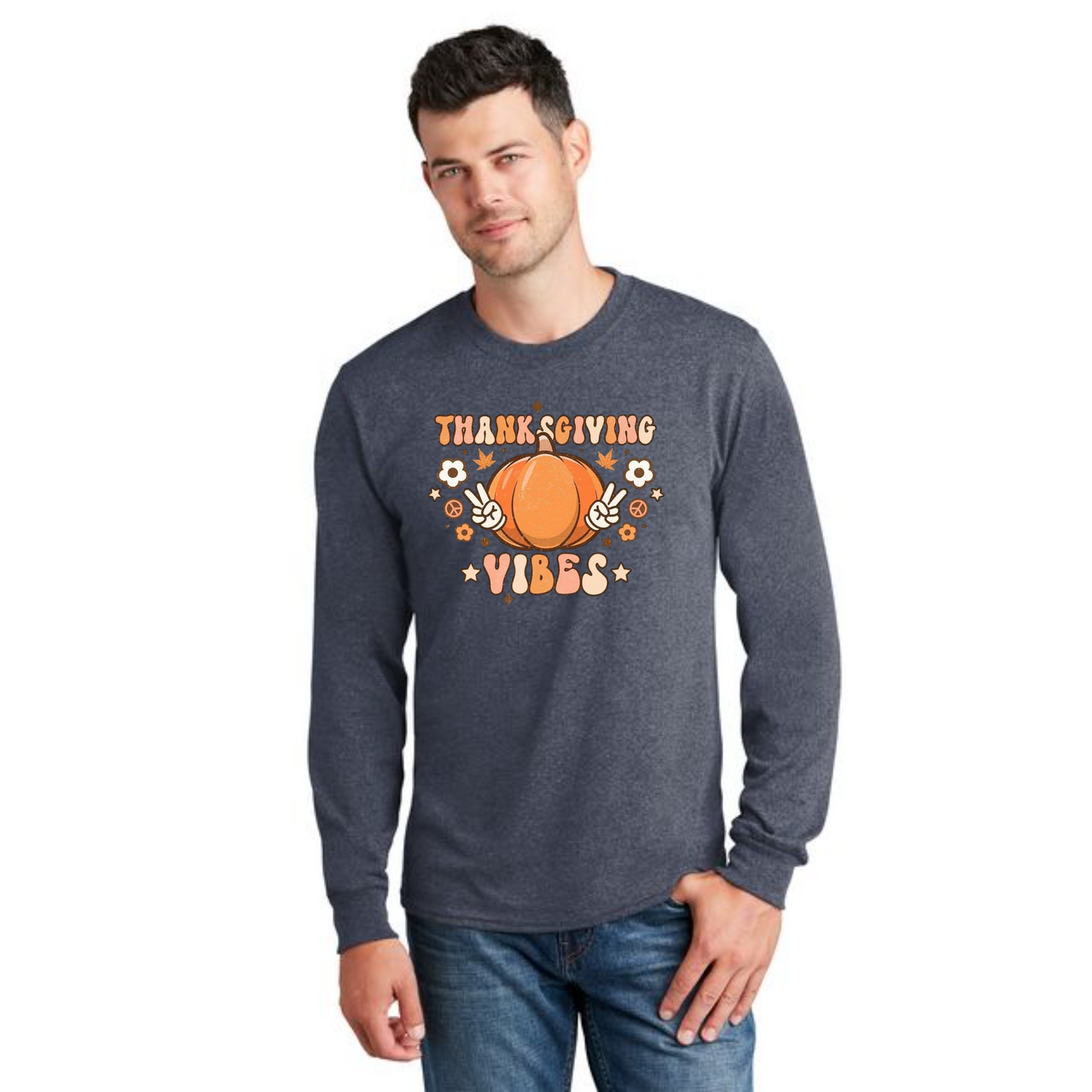 THANKSGIVING PC54LS Port & Company® Long Sleeve Core Cotton Tee 48