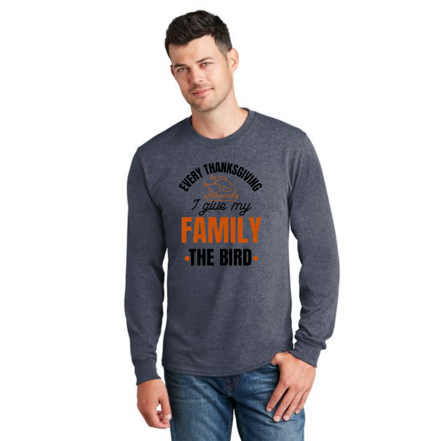 THANKSGIVING PC54LS Port & Company® Long Sleeve Core Cotton Tee 50