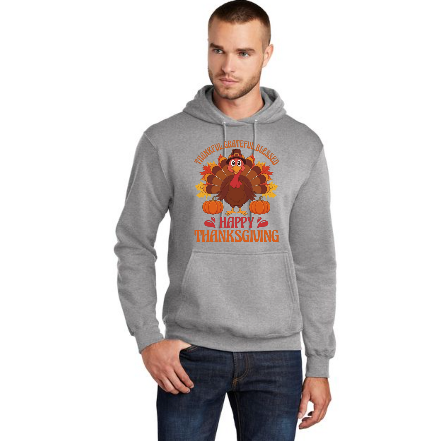 THANKSGIVING Port & Company® Core Fleece Pullover Hooded Sweatshirt 51
