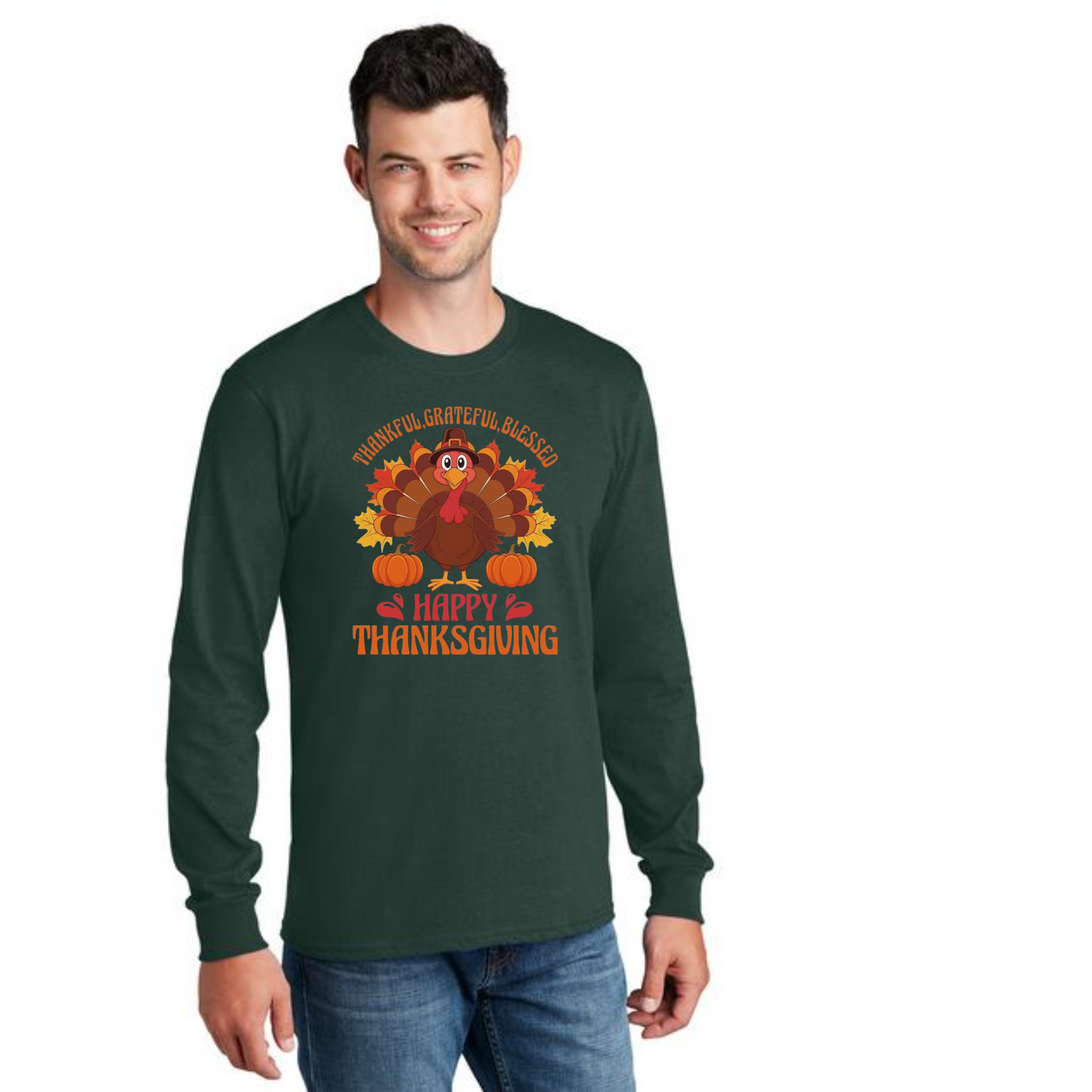 THANKSGIVING PC54LS Port & Company® Long Sleeve Core Cotton Tee 51
