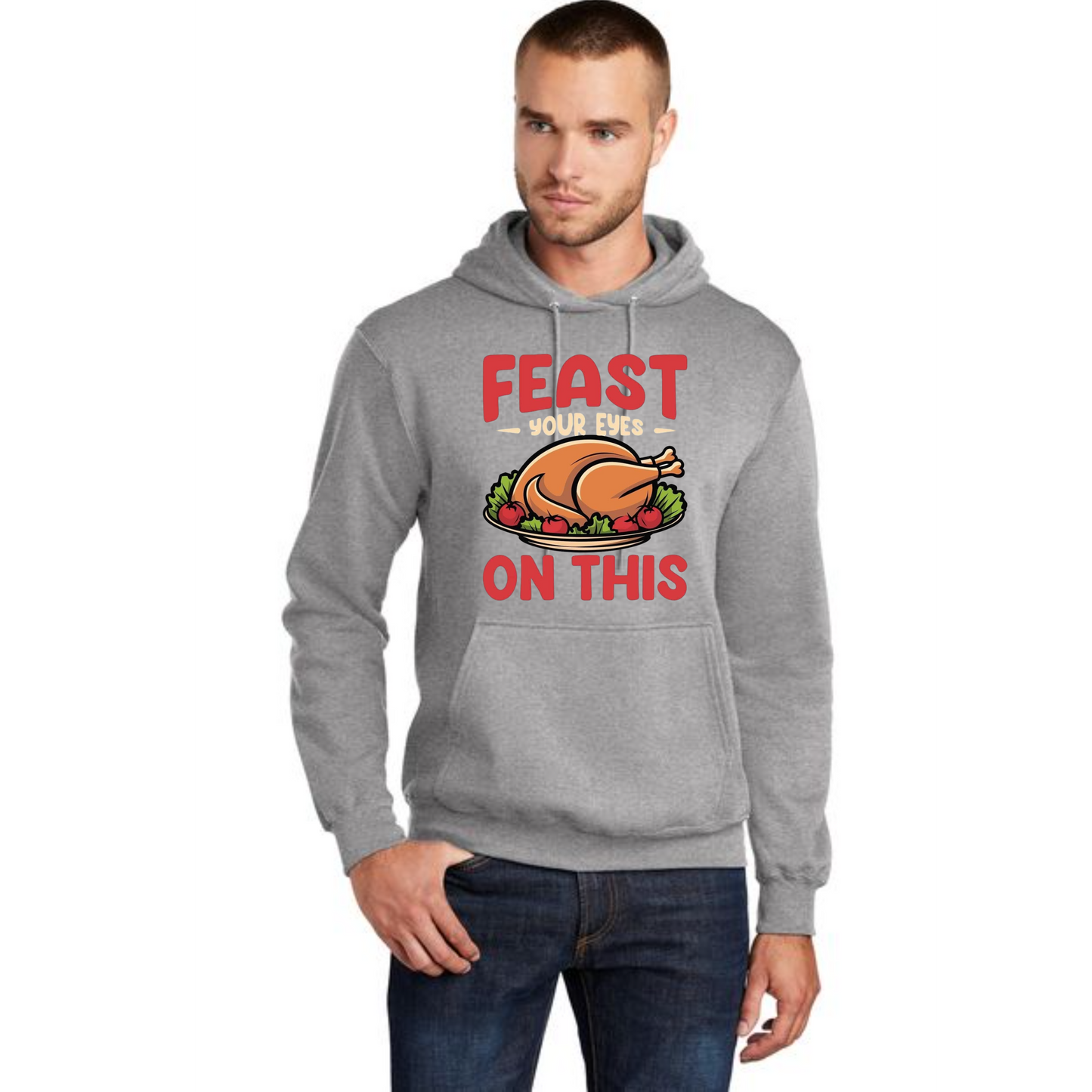 THANKSGIVING Port & Company® Core Fleece Pullover Hooded Sweatshirt 52