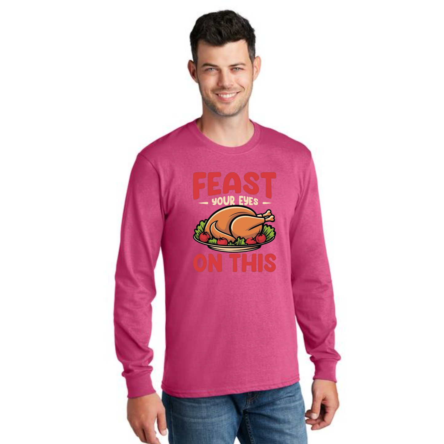 THANKSGIVING PC54LS Port & Company® Long Sleeve Core Cotton Tee 52