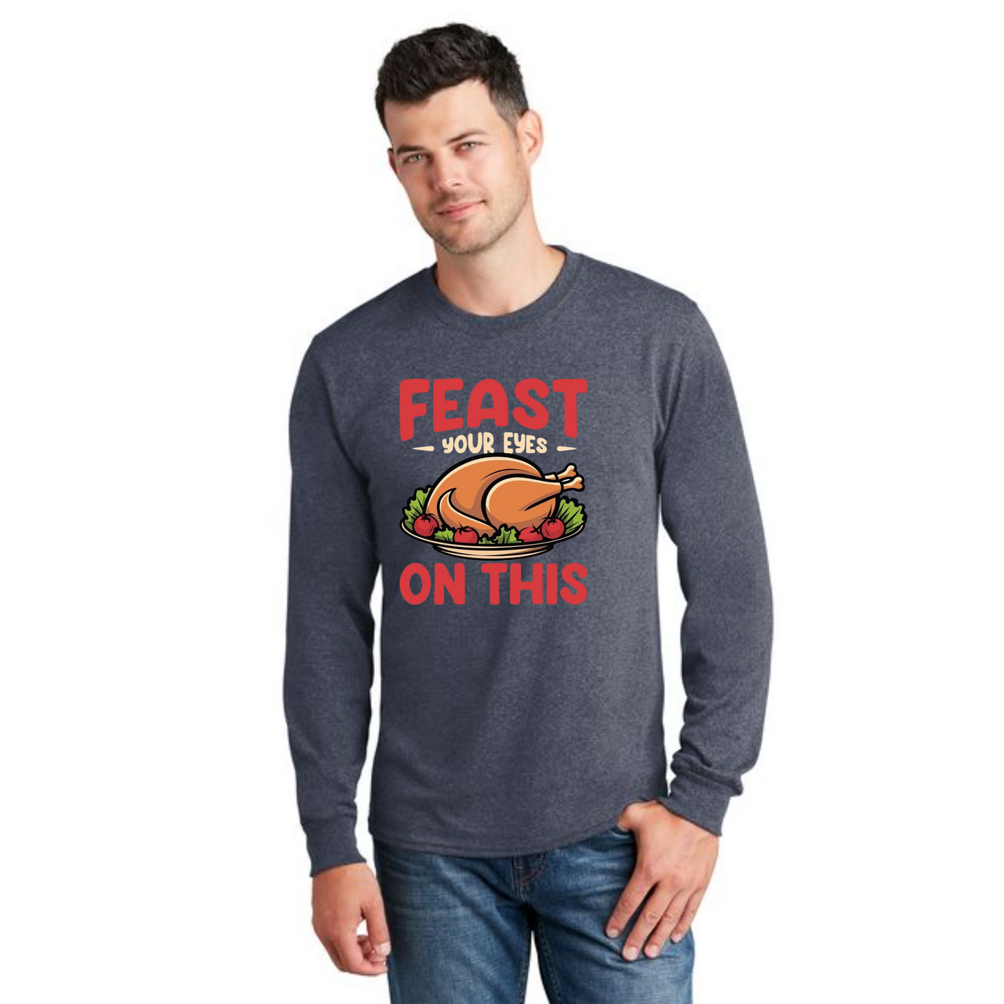 THANKSGIVING PC54LS Port & Company® Long Sleeve Core Cotton Tee 52