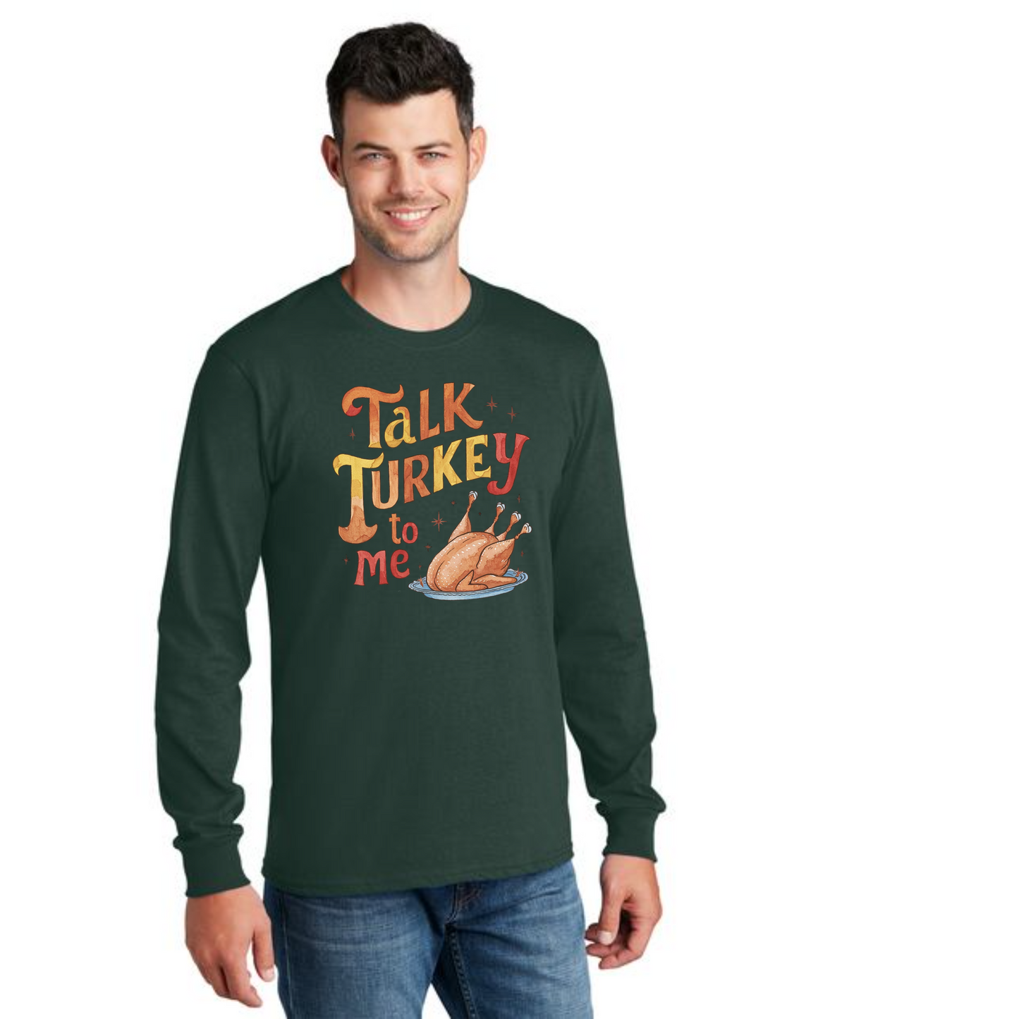 THANKSGIVING PC54LS Port & Company® Long Sleeve Core Cotton Tee 57