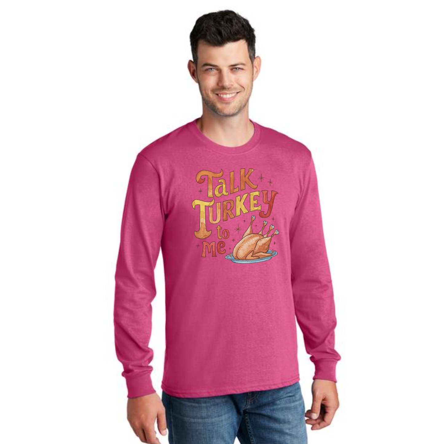 THANKSGIVING PC54LS Port & Company® Long Sleeve Core Cotton Tee 57