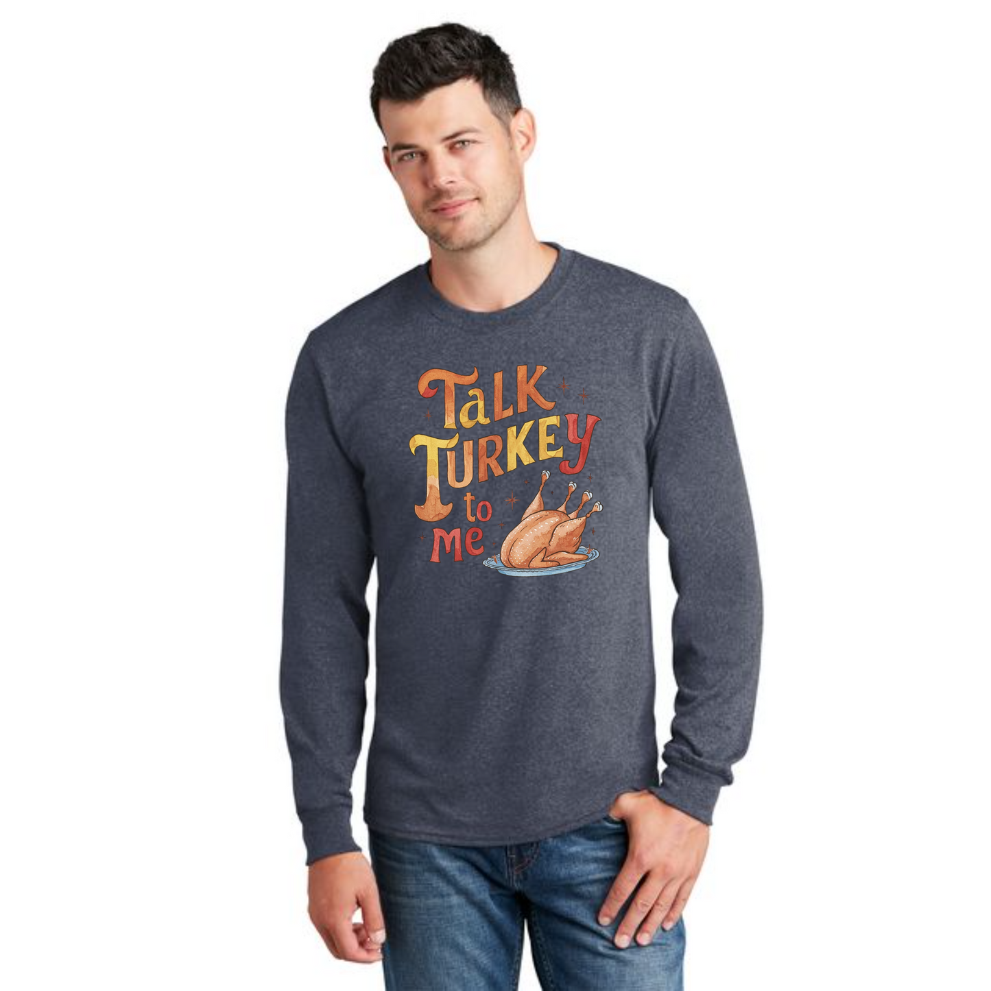 THANKSGIVING PC54LS Port & Company® Long Sleeve Core Cotton Tee 57