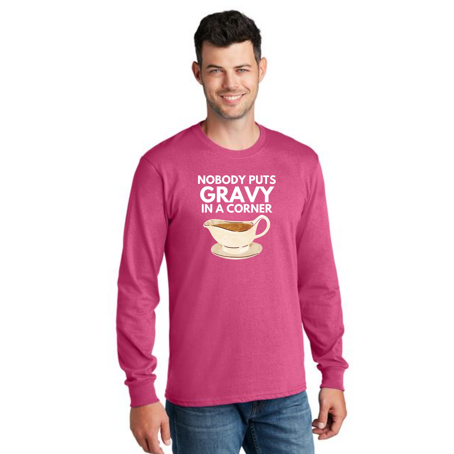 THANKSGIVING PC54LS Port & Company® Long Sleeve Core Cotton Tee 8