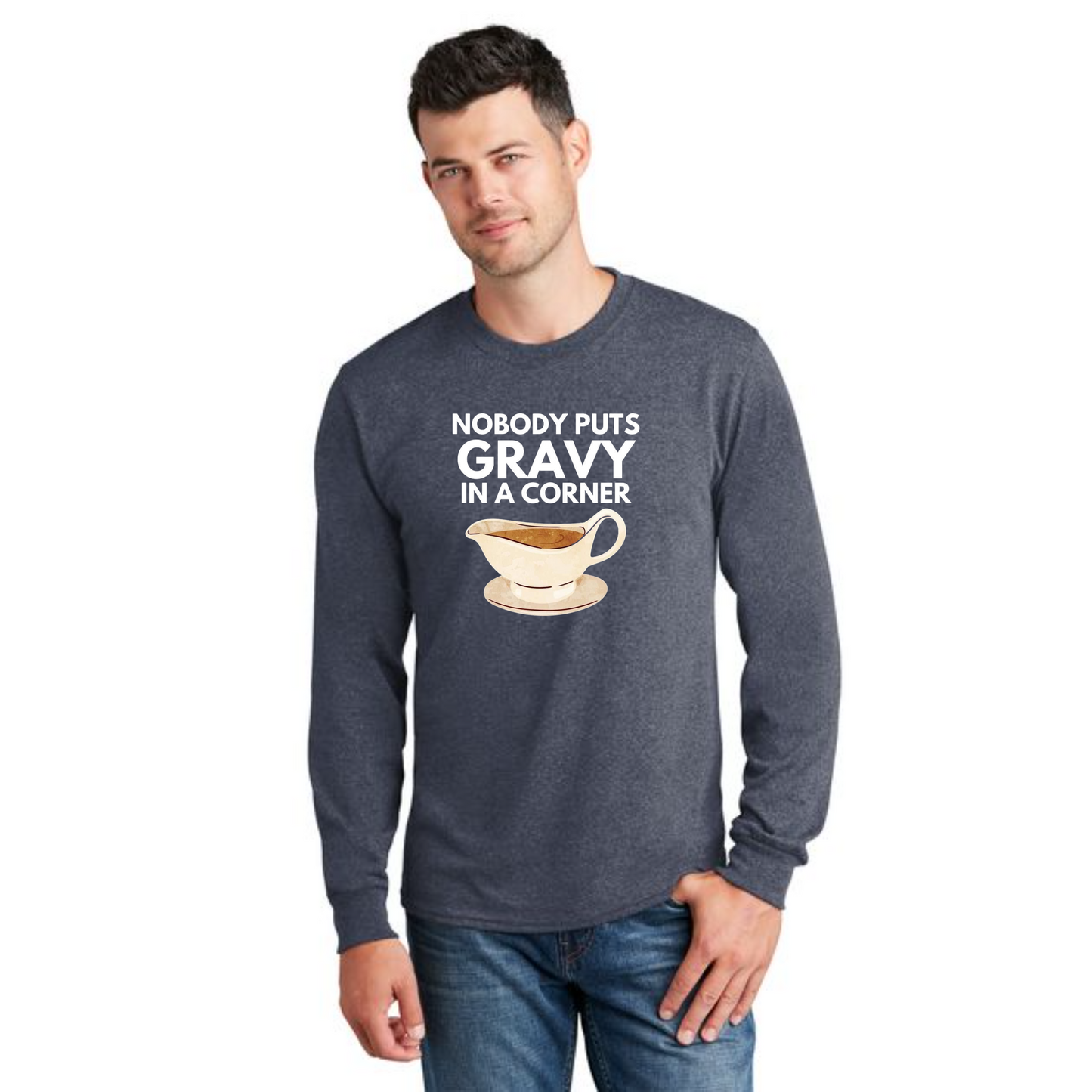 THANKSGIVING PC54LS Port & Company® Long Sleeve Core Cotton Tee 8