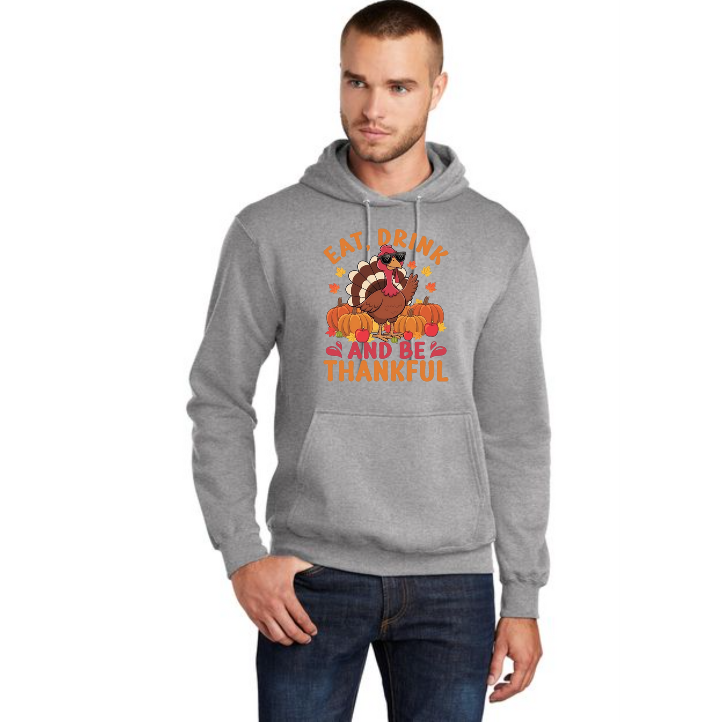 THANKSGIVING Port & Company® Core Fleece Pullover Hooded Sweatshirt 63