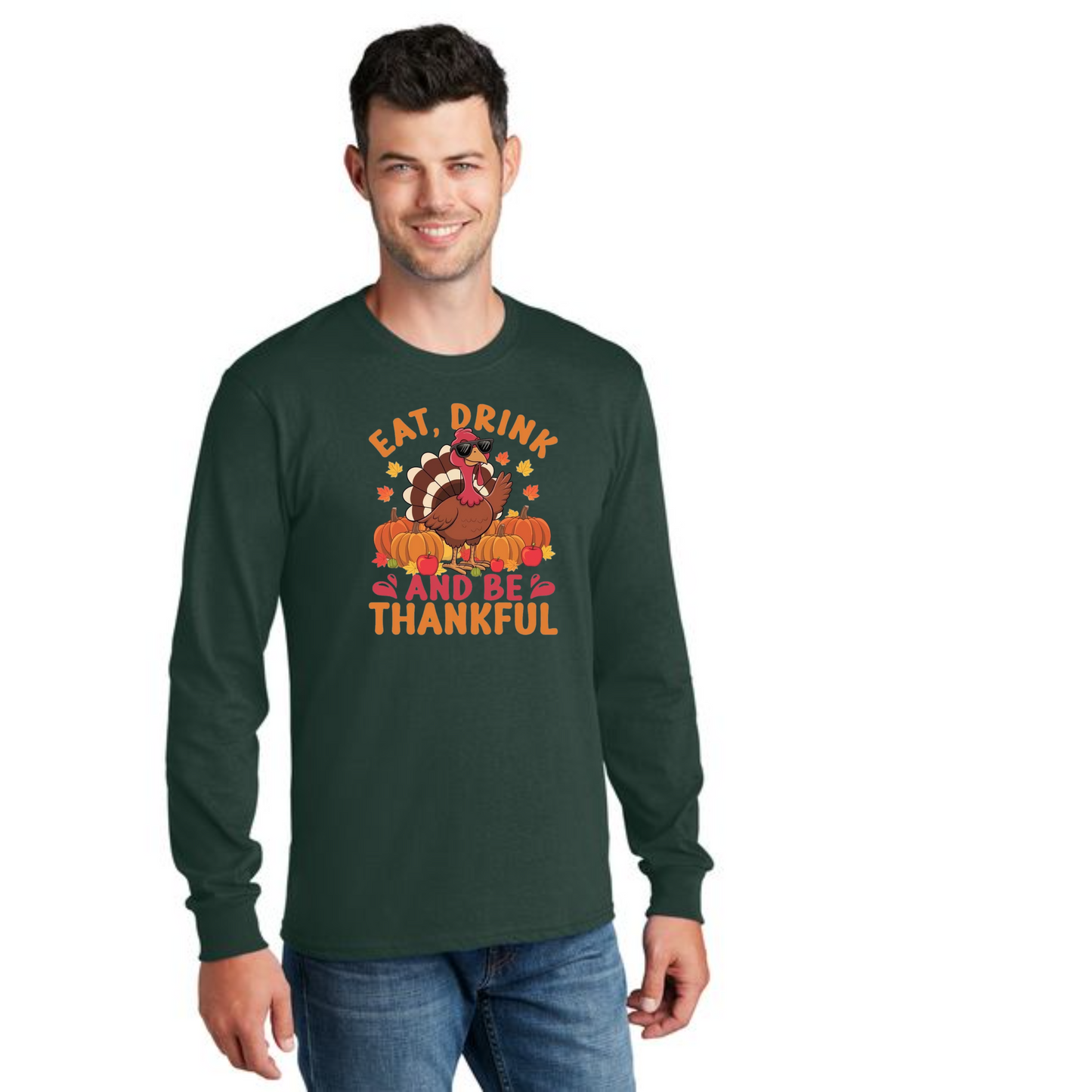 THANKSGIVING PC54LS Port & Company® Long Sleeve Core Cotton Tee 63