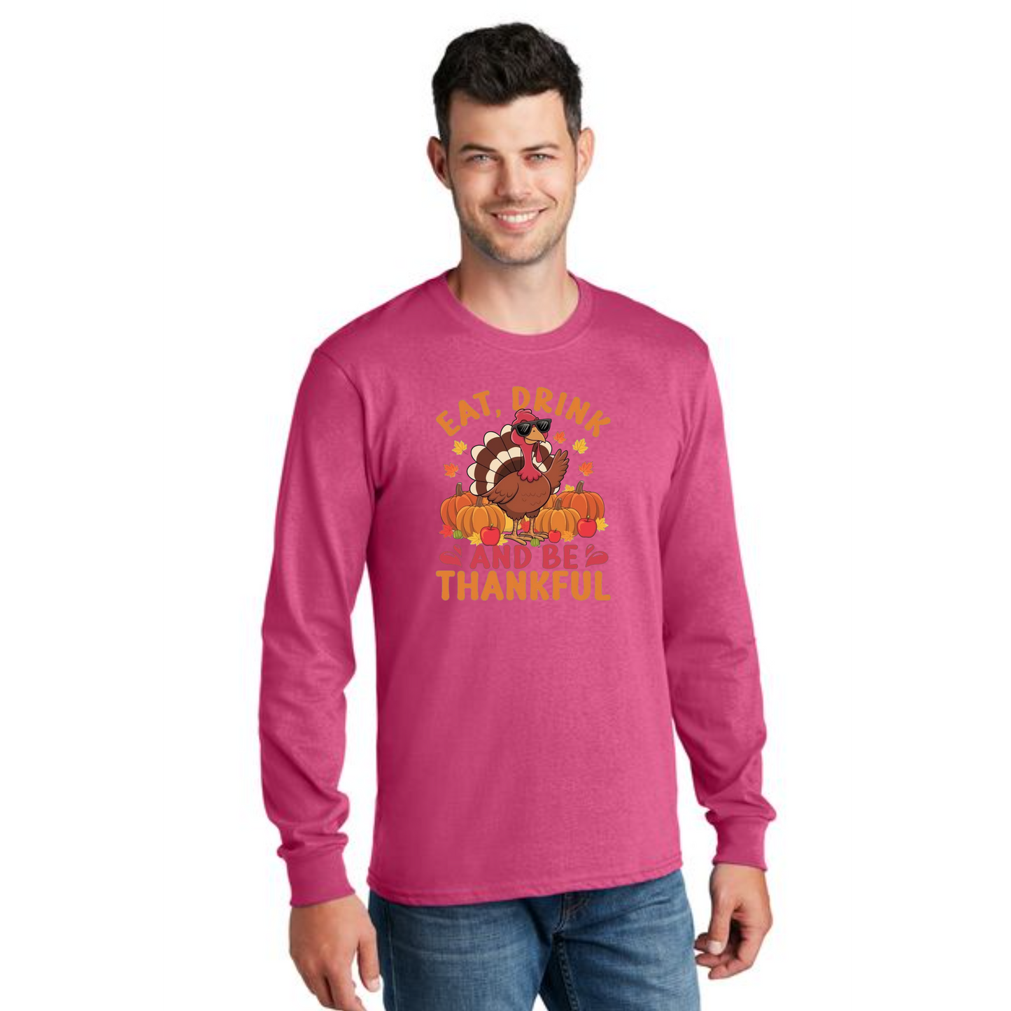 THANKSGIVING PC54LS Port & Company® Long Sleeve Core Cotton Tee 63