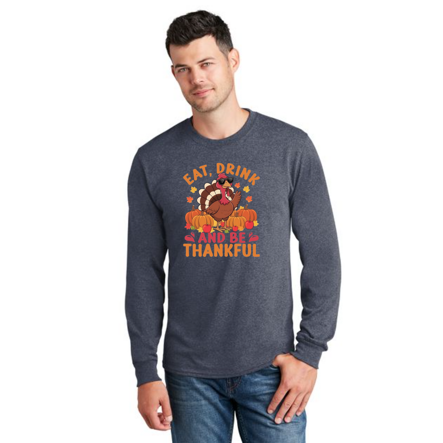 THANKSGIVING PC54LS Port & Company® Long Sleeve Core Cotton Tee 63