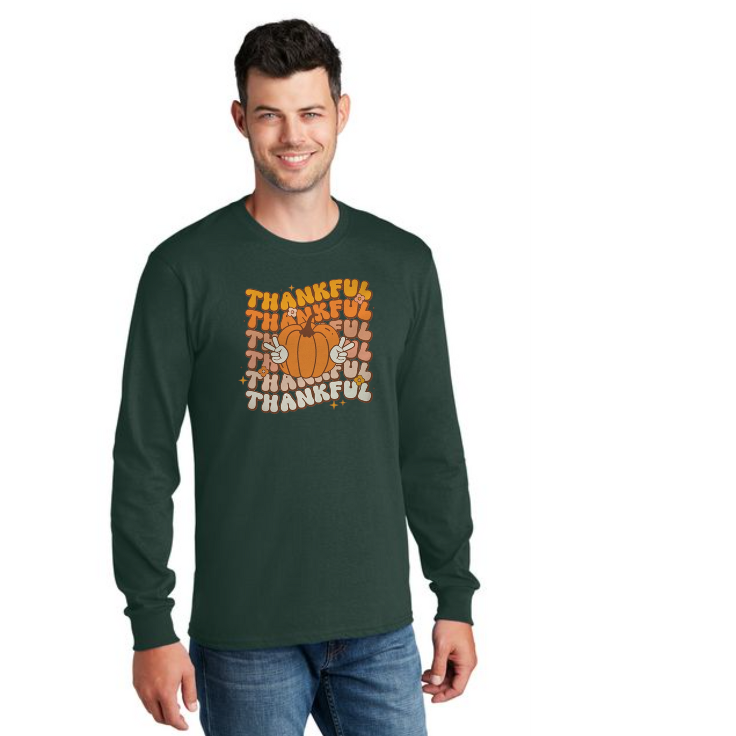THANKSGIVING PC54LS Port & Company® Long Sleeve Core Cotton Tee 66