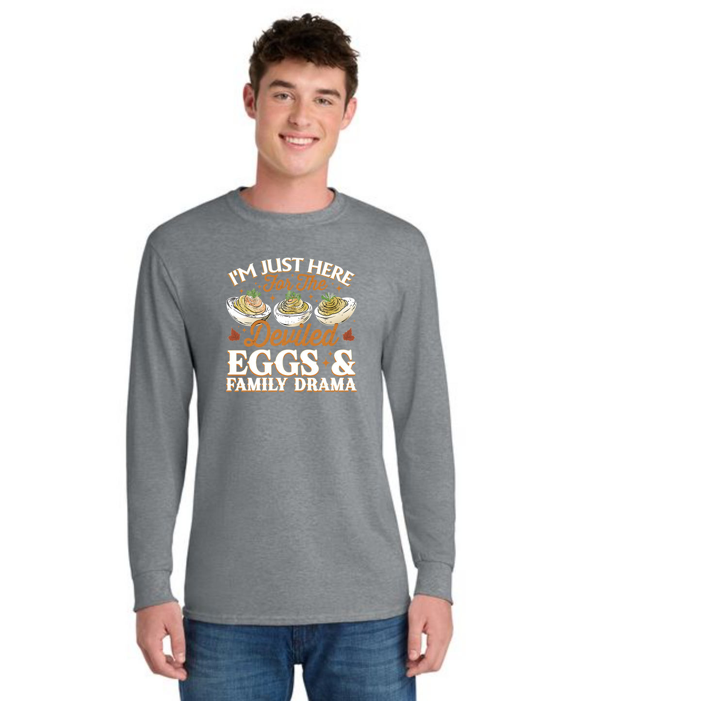 THANKSGIVING PC54LS Port & Company® Long Sleeve Core Cotton Tee 68