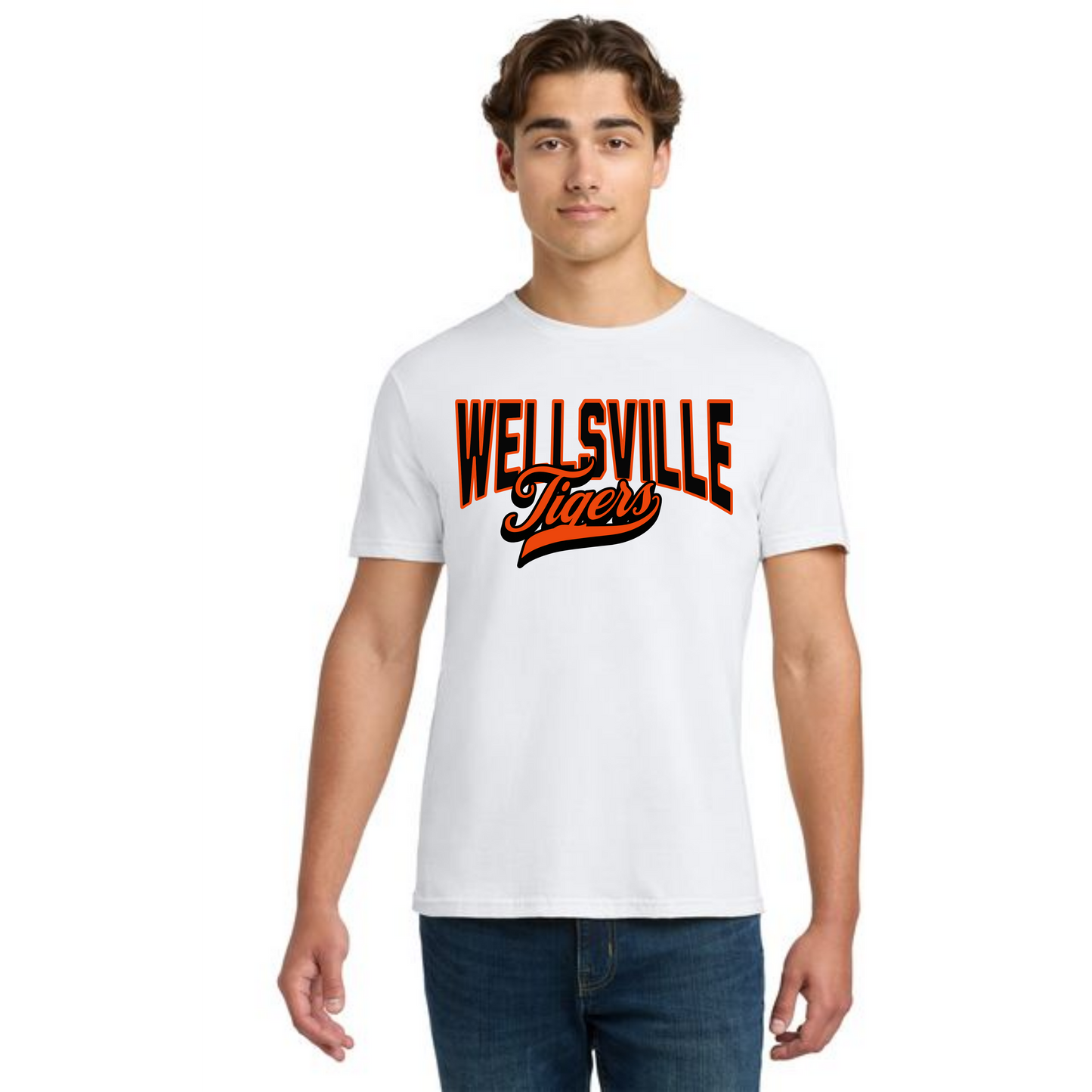 WELLSVILLE TIGERS Gildan Softstyle® T-Shirt Unisex Short Sleeve Tee 6