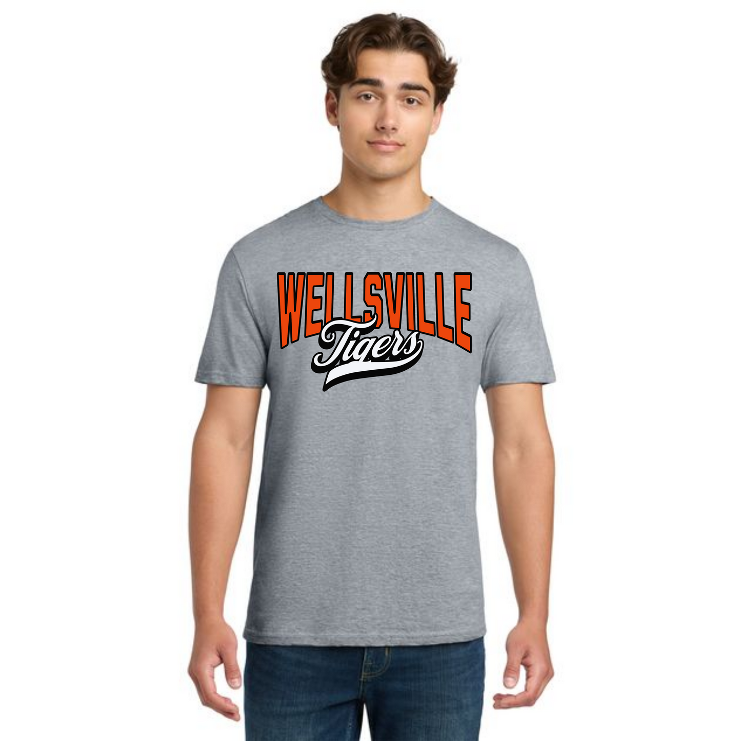 WELLSVILLE TIGERS Gildan Softstyle® T-Shirt Unisex Short Sleeve Tee 6