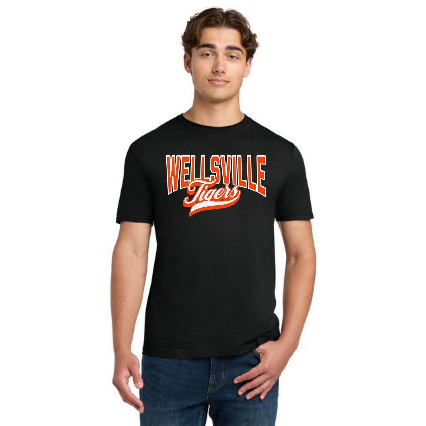WELLSVILLE TIGERS Gildan Softstyle® T-Shirt Unisex Short Sleeve Tee 6