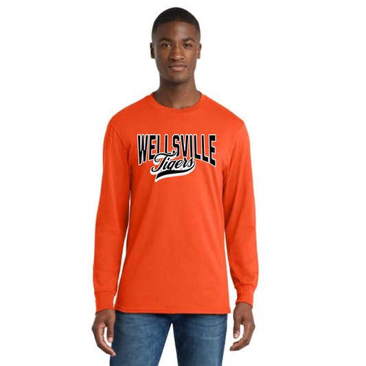 WELLSVILLE TIGERS PC55LS Port & Company® Long Sleeve Core Cotton Tee 6