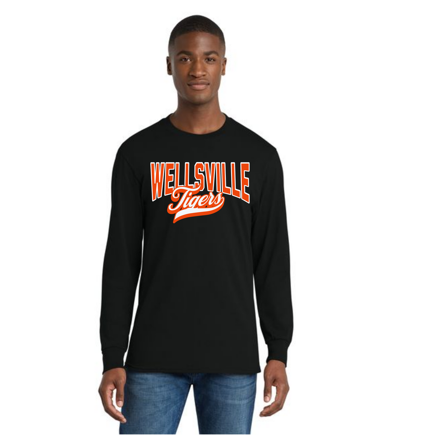 WELLSVILLE TIGERS PC55LS Port & Company® Long Sleeve Core Cotton Tee 6