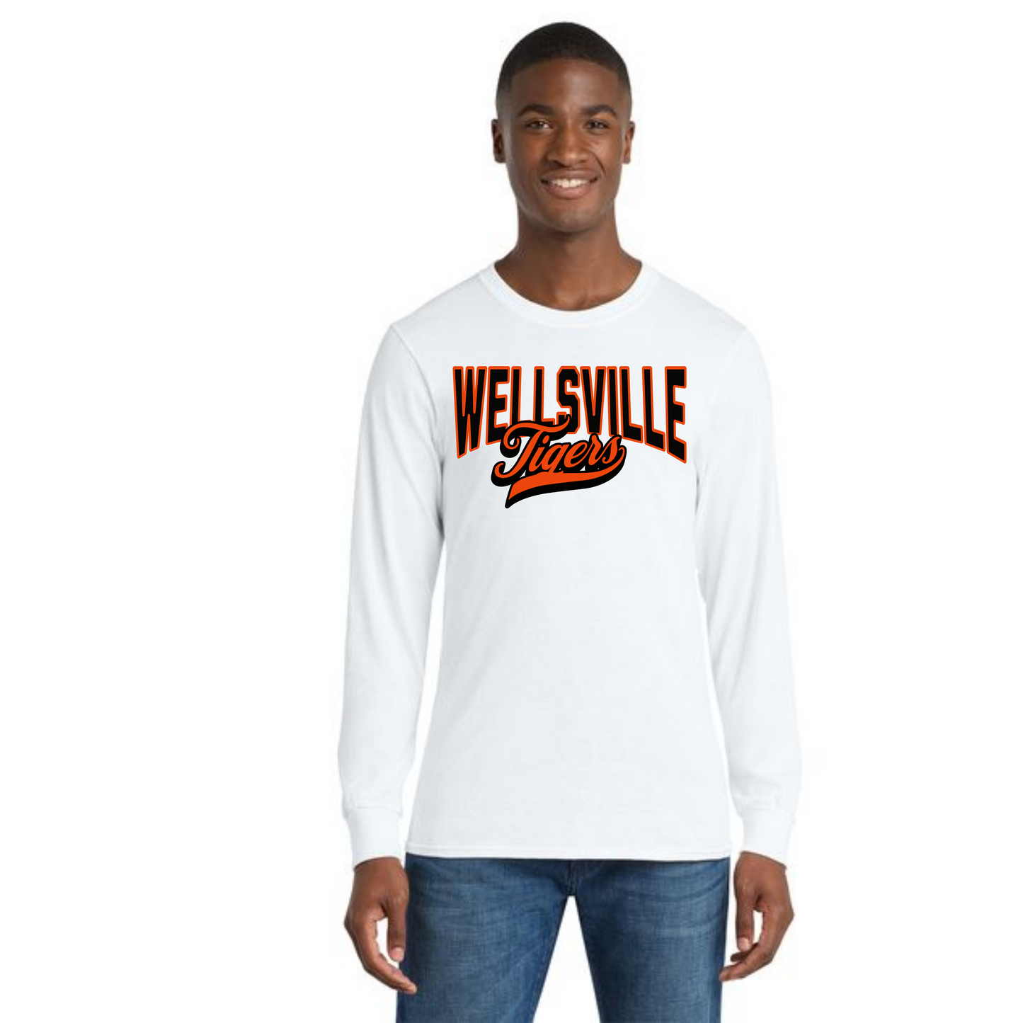 WELLSVILLE TIGERS PC55LS Port & Company® Long Sleeve Core Cotton Tee 6