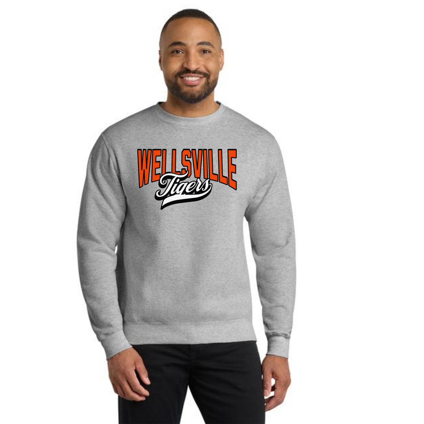 WELLSVILLE TIGERS PC78 Core Fleece Crewneck Sweatshirt 6