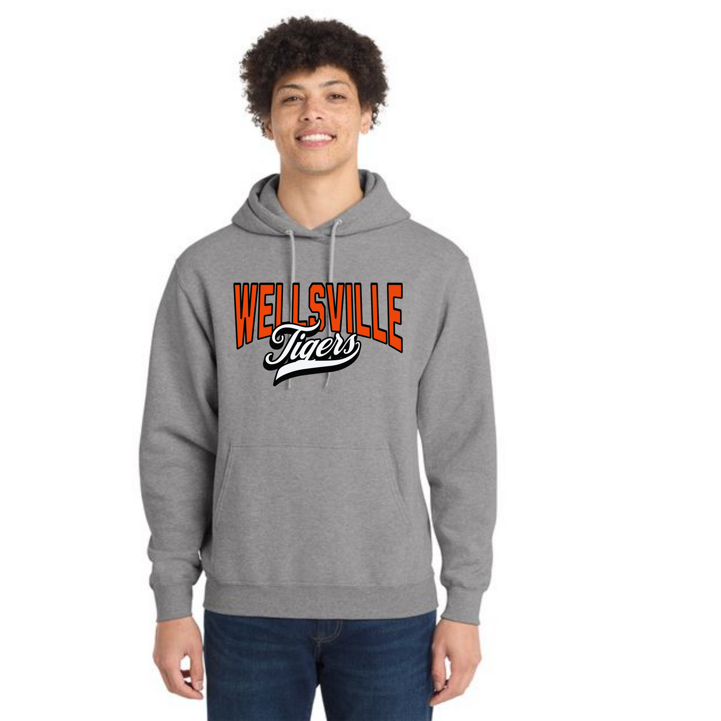 WELLSVILLE TIGERS PC78H Port & Company® Core Fleece Pullover Hooded Sweatshirt 6